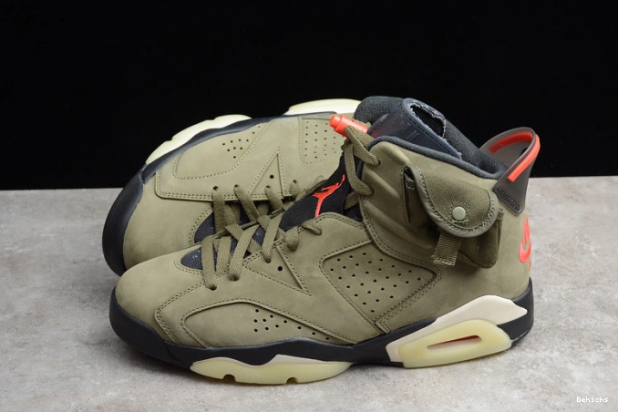 Rep BK air travis medium scott jack 6 jordan cn1084-200 olive cactus 1202